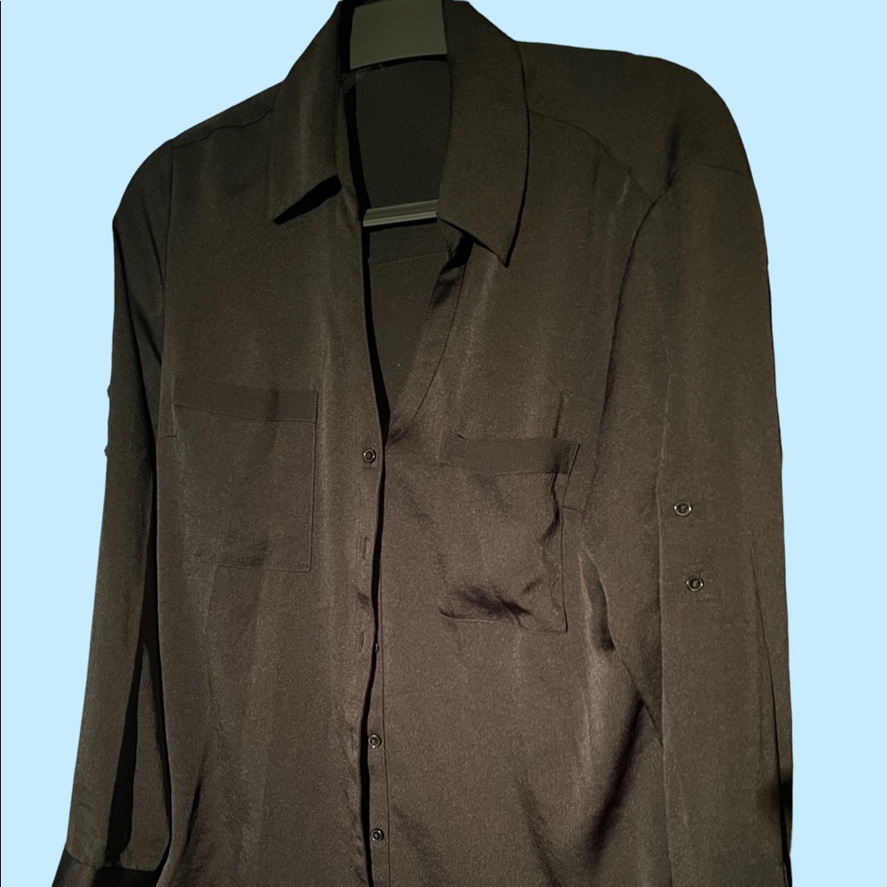Black button down